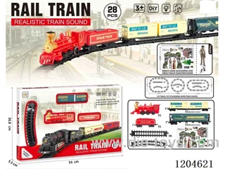 (GCC) Electric light music track train (included battery) Lithium battery with USB cable