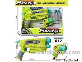 Soft bullet gun - four rounds (with 12 round heads)
