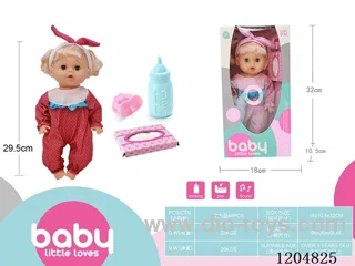 29.5cm Live Eye Doll Set, Drinking and Peeing with 4 Voices IC (included 3*AG13)