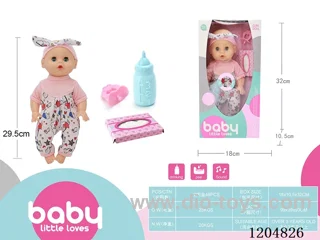 29.5cm Live Eye Doll Set, Drinking and Peeing with 4 Voices IC (included 3*AG13)