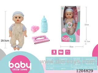 29.5cm Live Eye Doll Set, Drinking and Peeing with 4 Voices IC (included 3*AG13)