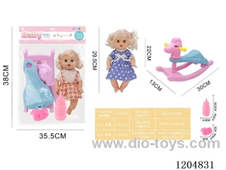 29.5cm Live Eye Doll Set, Drinking and Peeing with 4 Voices IC (included 3*AG13)