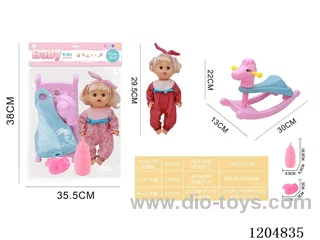 29.5cm Live Eye Doll Set, Drinking and Peeing with 4 Voices IC (included 3*AG13)