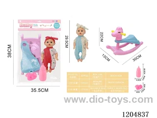 29.5cm Live Eye Doll Set, Drinking and Peeing with 4 Voices IC (included 3*AG13)