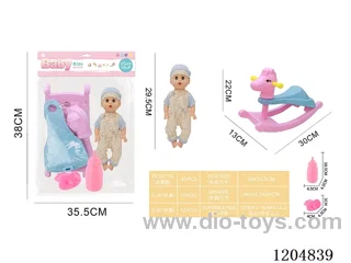 29.5cm Live Eye Doll Set, Drinking and Peeing with 4 Voices IC (included 3*AG13)
