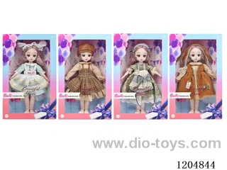 12 inch 30cm 21 jointed live 3D 3D doll with eyes + hair accessories Variety of mixes