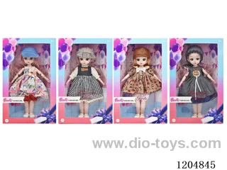 12 inch 30cm 21 jointed 3D doll + hair accessories mix & match