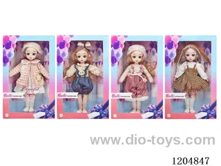12 inch 30cm 21 jointed 3D doll with eyes + hair accessories mix & match