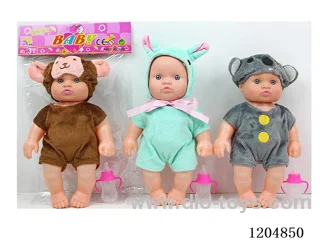 10 inch 23 cm 5 joints empty body 3D real eye doll + bottle + IC (AG13 * 2) Various mixes