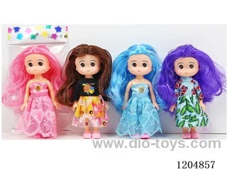 6 inch 16 cm 5 jointed solid color printing eye doll Multi-mixed