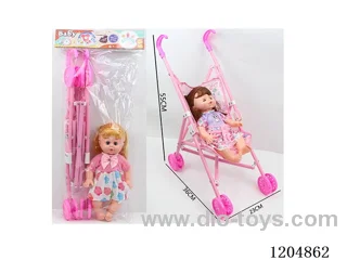 14 inch doll 30CM empty body living eyes doll four voice IC (AG13-2) + plastic cart many mixed packages