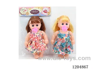 10 inch 23CM Empty body live eye doll with long crying IC(AG13*2)+pacifier Mixed packs