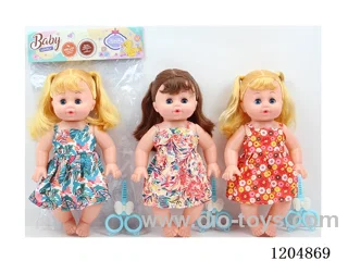 14 inch 30CM Empty body doll with 4 voices IC(AG13*2) + scissors Mixed bag