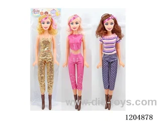 28 inch 69CM 5 joints empty body color printing eye Barbie with IC(AG13*2) three mixing