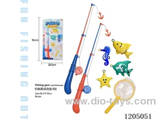 Fishing Set (4 Solid fish + fish fishing)