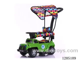 Scooter with shed and handle/Sliding handle, double steering, light and music, with shelter, with guardrail