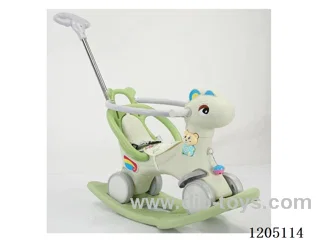 All round three-in-one rocking horse/The rocking horse，Sliding capability，With guardrails