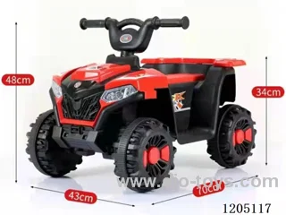 Atv (all-Terrain Vehicle)/6V4.5A battery, single wheel drive, one click quick installation of steering wheel, multifunctional center console, battery display, dynamic music, chassis armor, LED lights