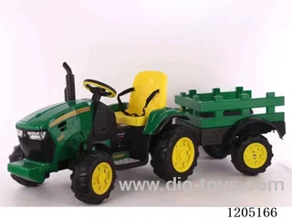 Tractor big bucket/Battery 6V7, dual motor (380), early education, with shock absorption