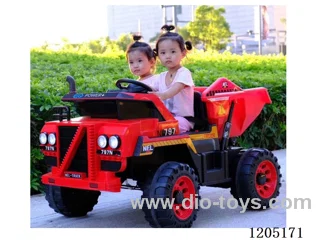 Construction truck/Large battery (12V7A * 1), four-wheel drive 12V (390 * 4), one click start, quick installation of steering wheel, USB interface, MP3 port, high and low speed, dynamic music, LED lights, electric tipping bucket, four-wheel suspension, front and rear sway, mobile phone remote contro