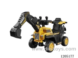 Electric excavator/Multi functional excavator steering wheel with whistle and horn, with music, early education, children's songs, with a back basket for small toys, with claws and digging, armrest, all electric excavator, super cool music, electric digging arm