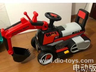 Electric excavator/Excavator electric, five colorful lights, with music, early education, children's songs, with a rear basket, backrest, and a large storage box under the seat. Colorful vehicle model, 6.4H * 1 battery, 380 * 1 motor,