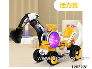 excavator/Motor 380 fully electric digging arm, simulated joystick operation with one button start switch, 2.4G Bluetooth remote control, multi-functional early education music board mp3/USB port, 3D sound design, colorful cool lighting