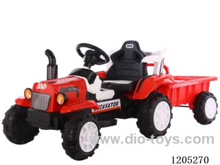 Electric tractor + tug/With shock absorption, music player, early education, U disk jack, 6v7 battery, 390 motor, detachable mop