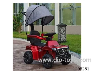 Electric four-wheeled trolley for children/Single drive, multi-function player, 6V380 clutch motor, colorful lights, dynamic music, 6v4.5AH battery