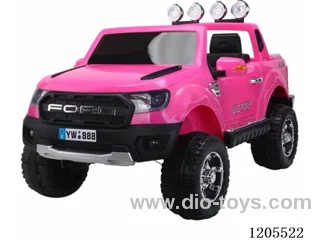 Children's electric car/Ford Raptor dual drive three door opening, simulation key, 2,4g one-to-one Bluetooth remote control, power display, early education function, English story, LED headlamp, rear pocket box, USB socket, MP3 socket, four-wheel shock absorber and convenient handle