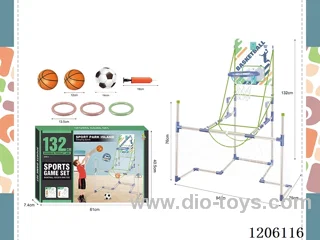 3-in-1 Basketball Soccer Hoop Set