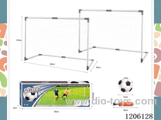 Soccer goal set with two goals