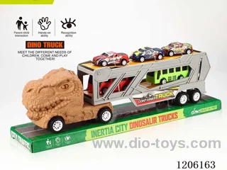 Inertia Dinosaur Trailer with two buses + three metal trolleys