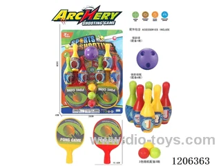 Table Tennis Bat + Bowling Ball Set