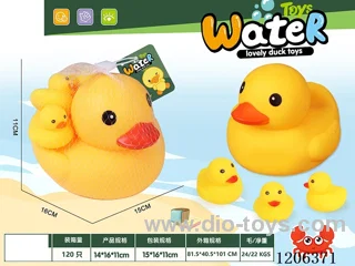 Vinyl BB whistle big yellow duck + 3 ducklings