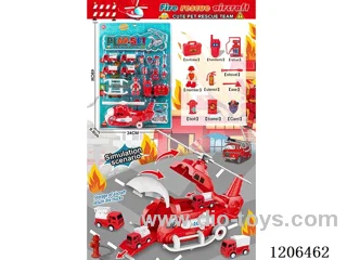 pull back airplane fire truck