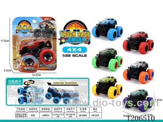 Dual inertia Bigfoot climbing metal tin car