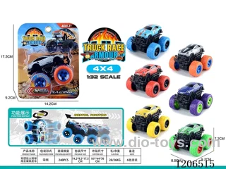 Dual inertia Bigfoot climbing metal tin car