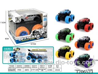 Dual inertia big wheel iron metal off-road dinosaur car