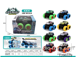 Dual inertia Bigfoot climbing metal tin car