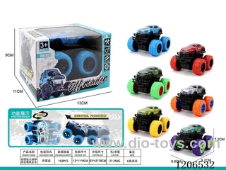 Dual inertia Bigfoot climbing metal tin car