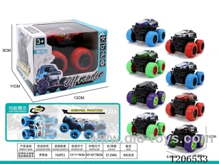 Dual inertia Bigfoot climbing metal tin car