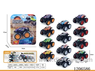 Iron wheel inertia stunt car