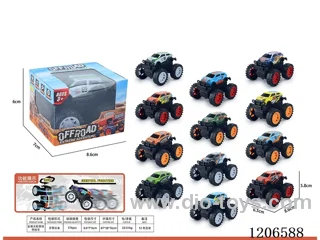 Iron wheel inertia stunt car