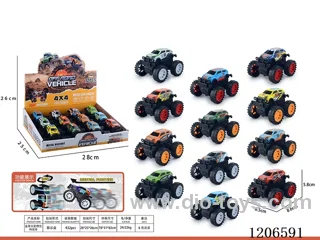 Iron big wheel inertia stunt car 12PCS