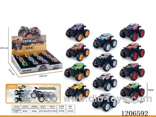 Iron big wheel inertia stunt car 12PCS