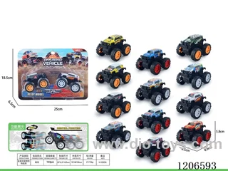Iron wheel inertia stunt car