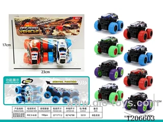 Dual inertial climbing metal tin police car