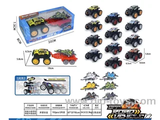 Iron wheel inertia stunt car towing fighter