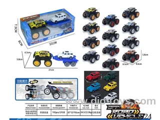 Iron big wheel inertia stunt car towing big G